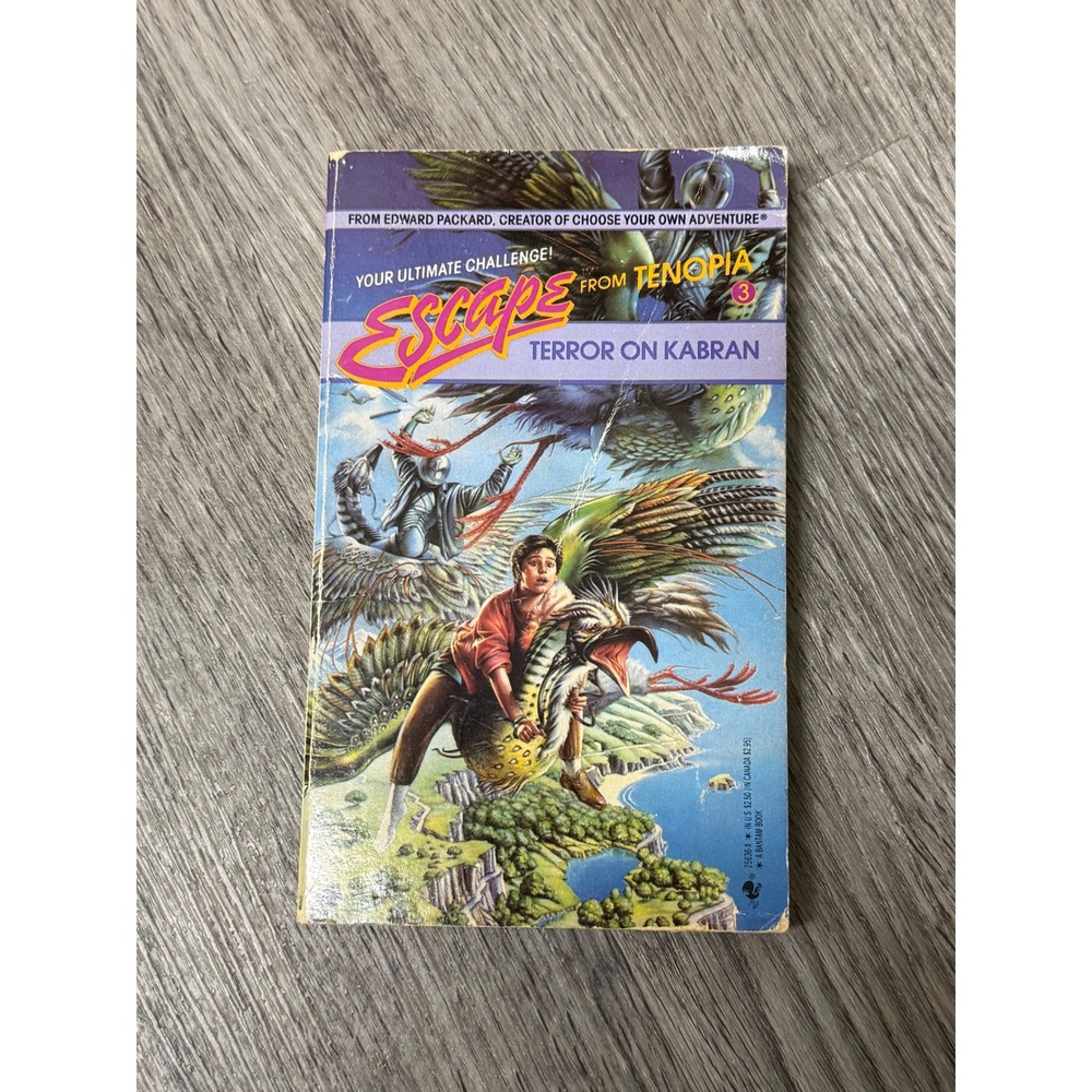 Escape‎ from Tenopia 3 Terror on Kabran Richard Brightfield 1986 Bantam Books PB